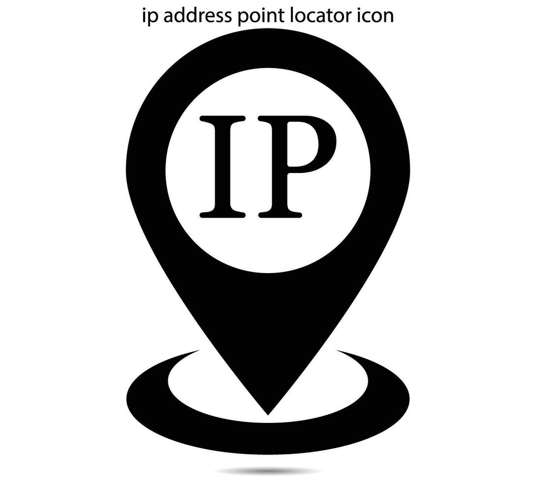 ip adress punkt locator ikon, vektor illustration