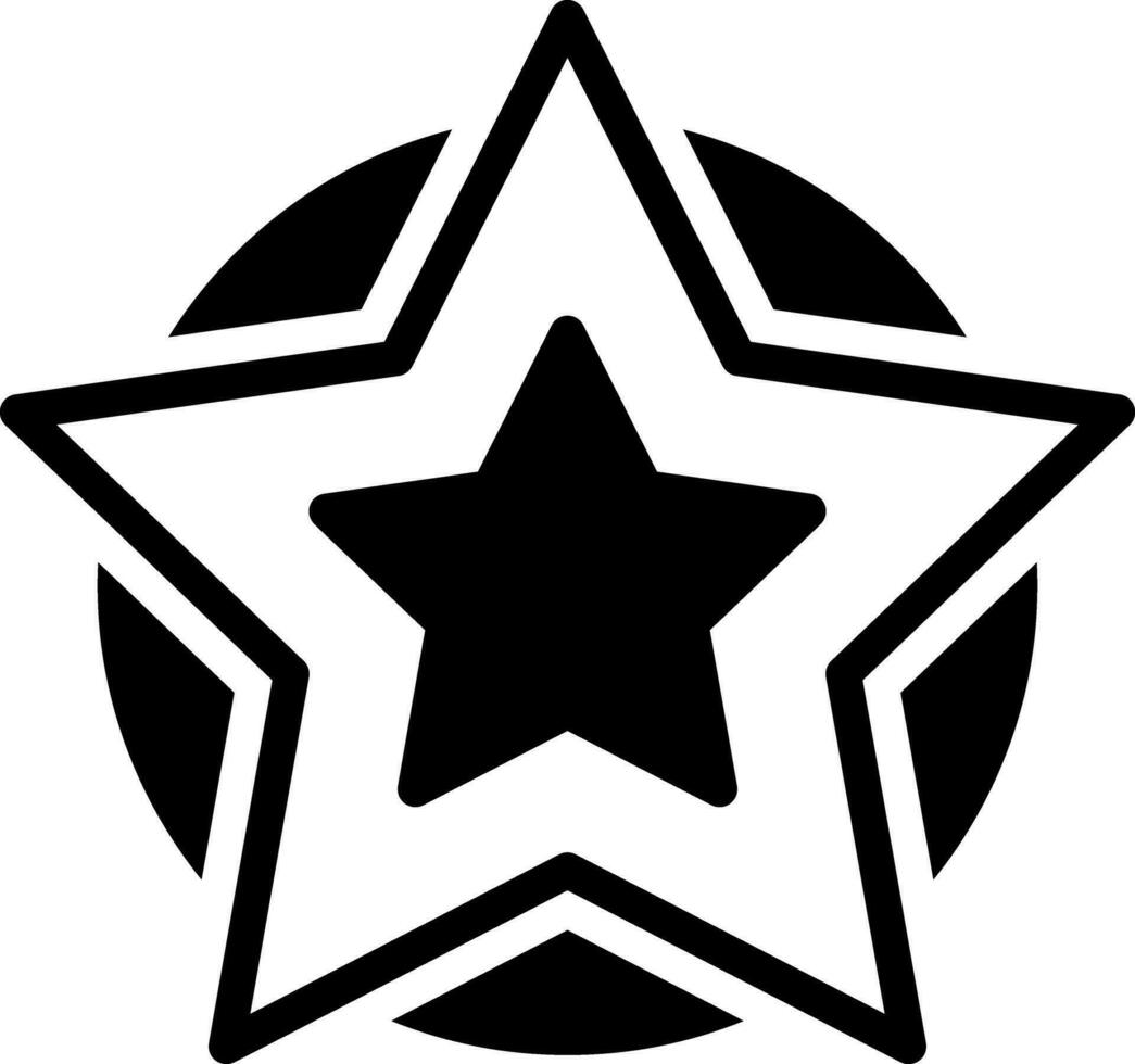fast ikon för stjärna vektor