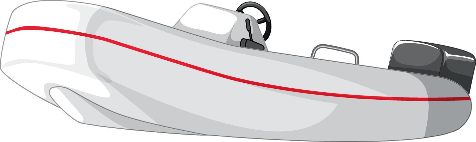 motorbåt eller motorbåt isolerad på vit bakgrund vektor