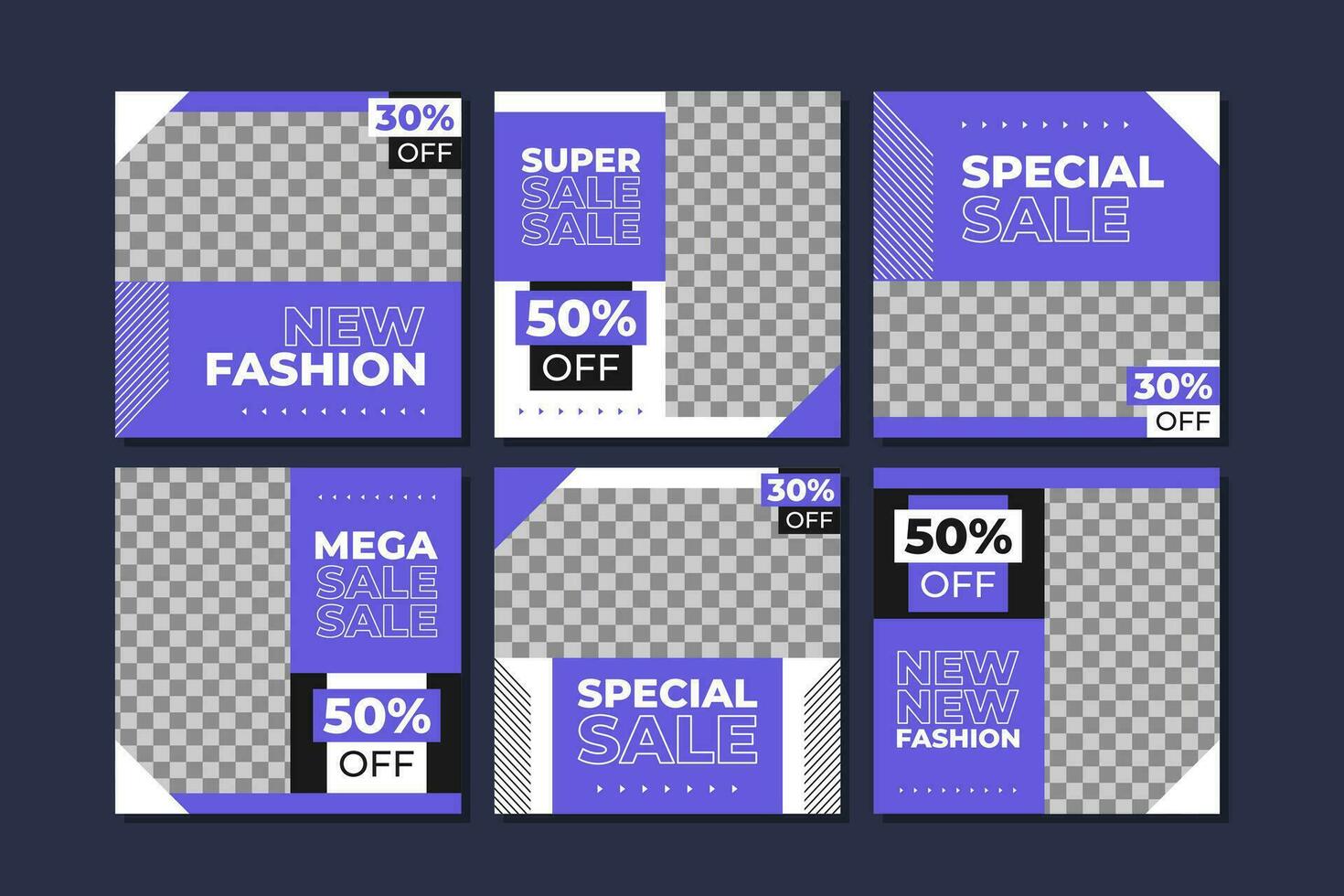 mode försäljning social media inlägg mall design vektor