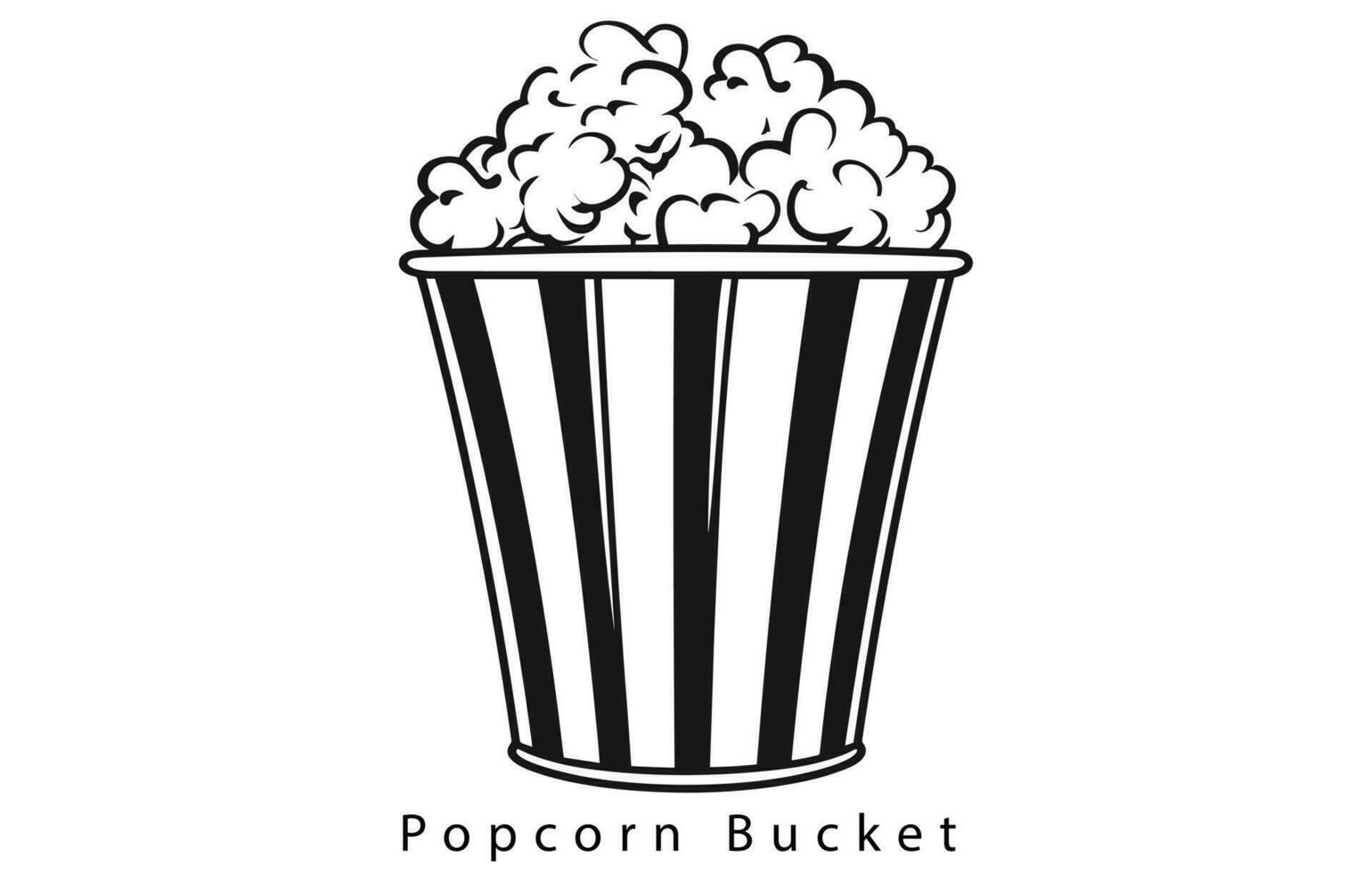 Popcorn Snack Vektor Symbol Illustration, Popcorn Linie Symbol