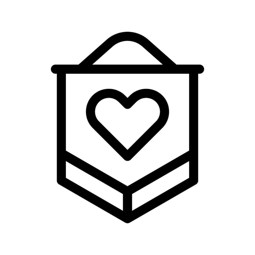 hjärta baner ikon vektor symbol design illustration