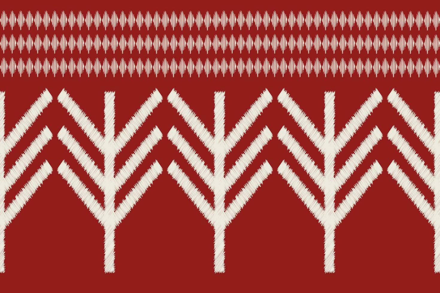 etnisk ikat tyg mönster geometrisk stil.afrikansk ikat broderi etnisk mönster röd jul dag bakgrund. abstrakt, vektor, illustration.texture, kläder, ram, dekoration, motiv. vektor