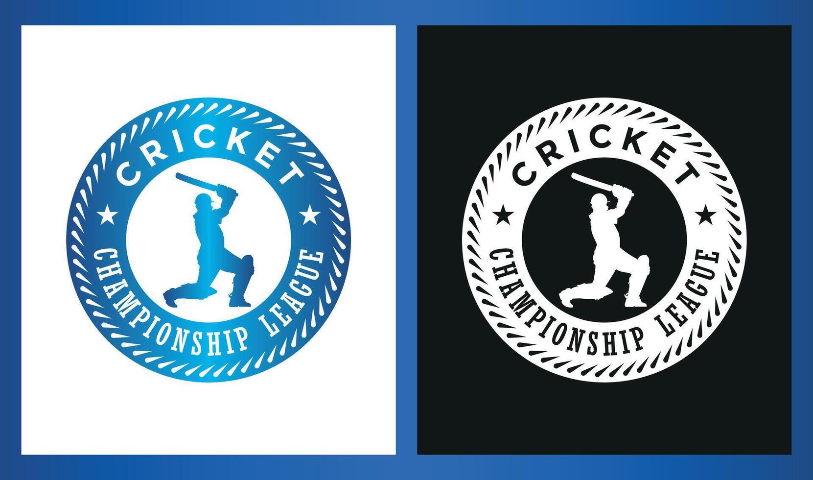 Kricket Mannschaft oder Turnier Logo vektor