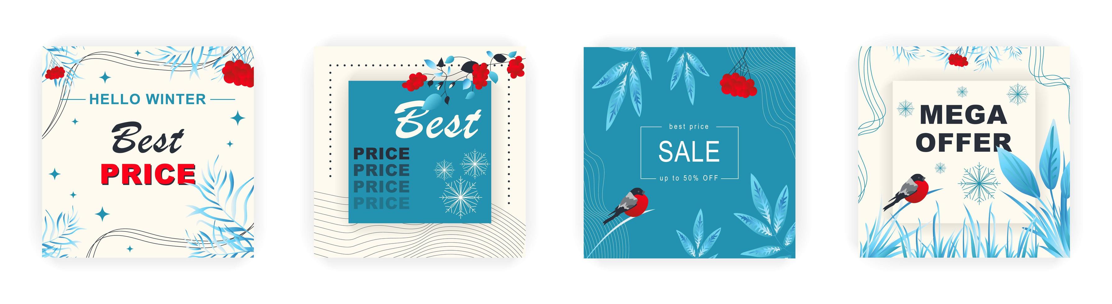 modern vinter torg försäljning affisch för god jul mallar. lämplig för sociala medier, affischer, mobilappar, banners design och webbannonser, vektorbakgrunder, reklammaterial. vektor