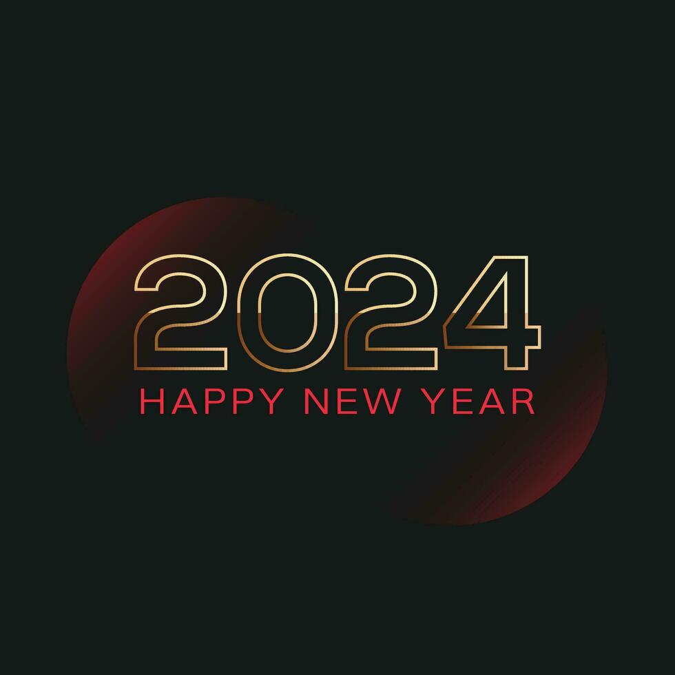 modern 2024 glücklich Neu Jahr Feier Hintergrund Design vektor