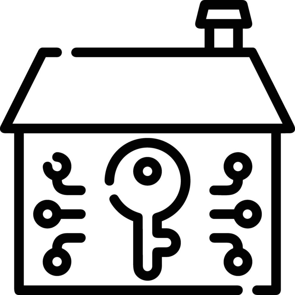 Zuhause Gliederung Symbol Symbol Vektor Bild. Illustration von das Haus echt Nachlass Grafik Eigentum Design Bild