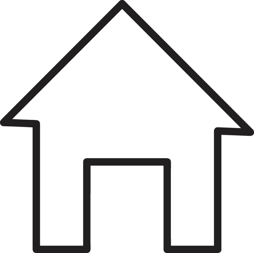 Zuhause Gliederung Symbol Symbol Vektor Bild. Illustration von das Haus echt Nachlass Grafik Eigentum Design Bild