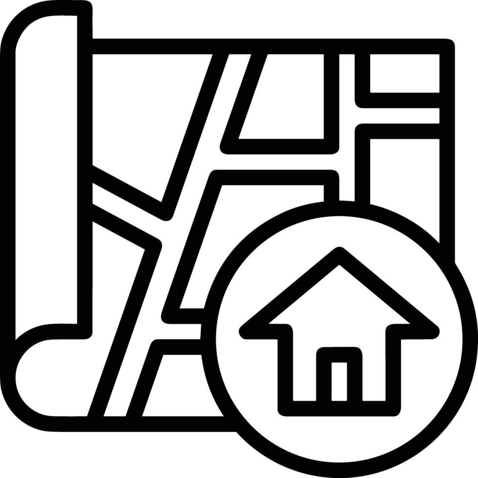 Zuhause Gliederung Symbol Symbol Vektor Bild. Illustration von das Haus echt Nachlass Grafik Eigentum Design Bild