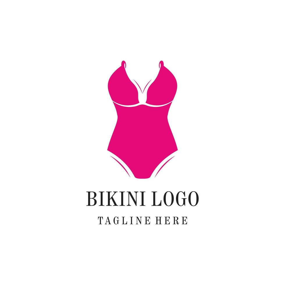 Vektor Sommer- sexy Damen Kleidung Bikini Logo Symbol Symbol Prämie Vektor