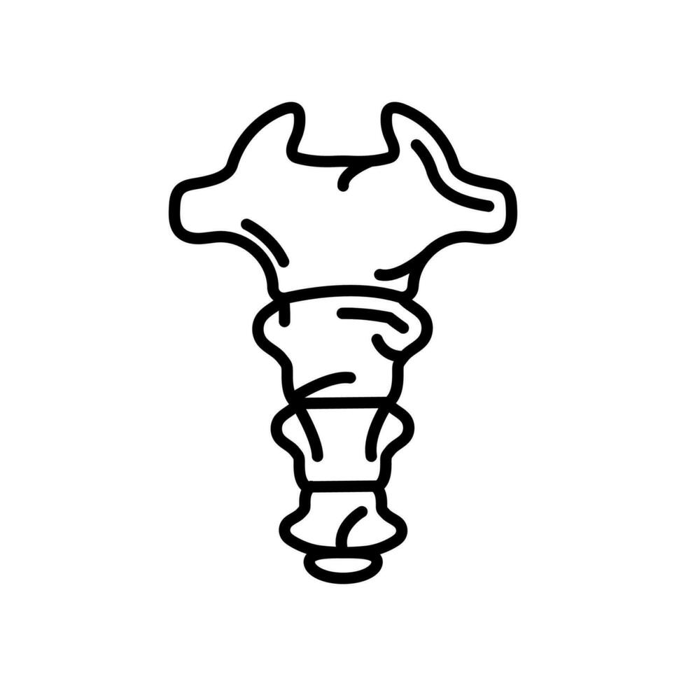 Steißbein Symbol im Vektor. Logo vektor