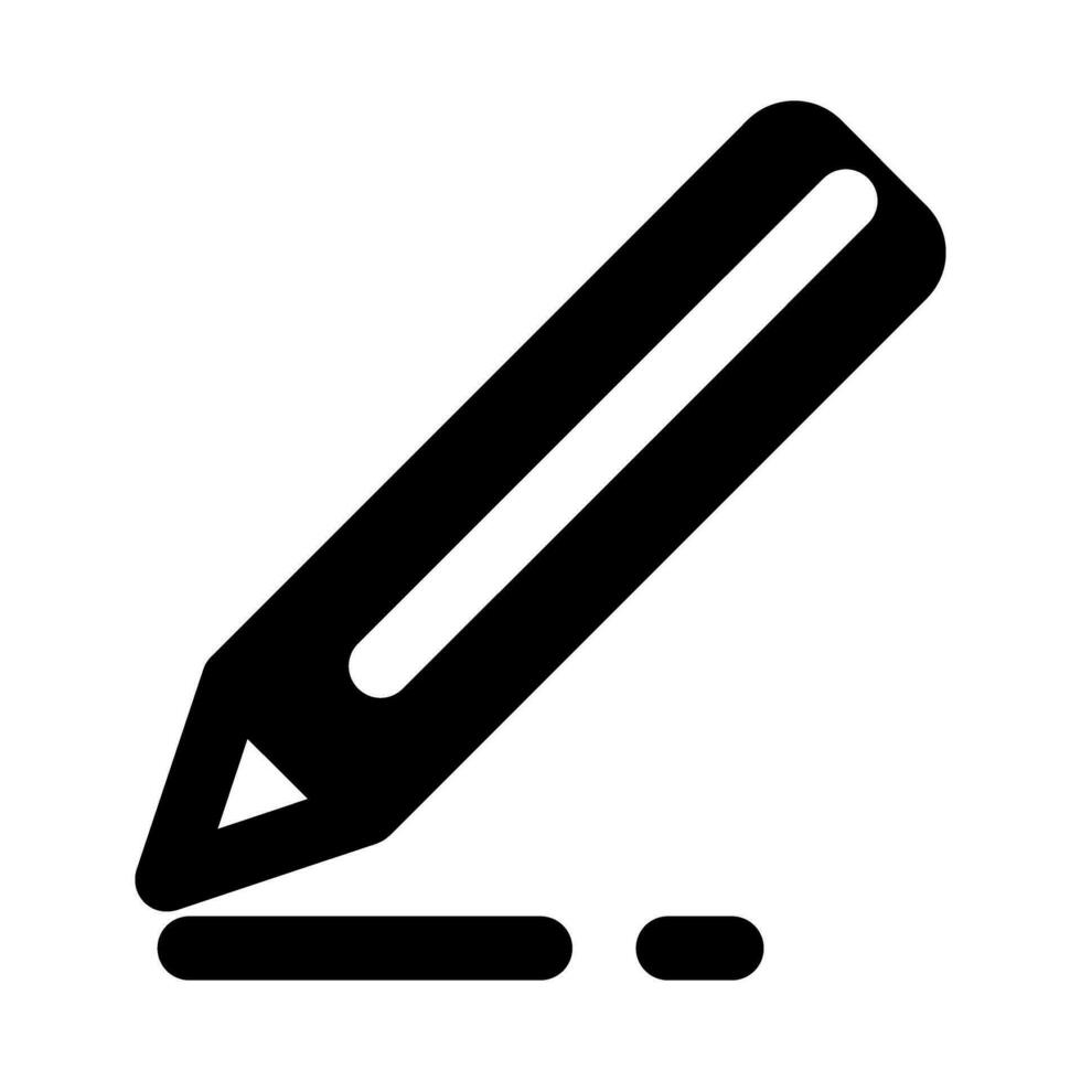 Bleistift schreiben Symbol. eben Farbe Design. Vektor Illustration.