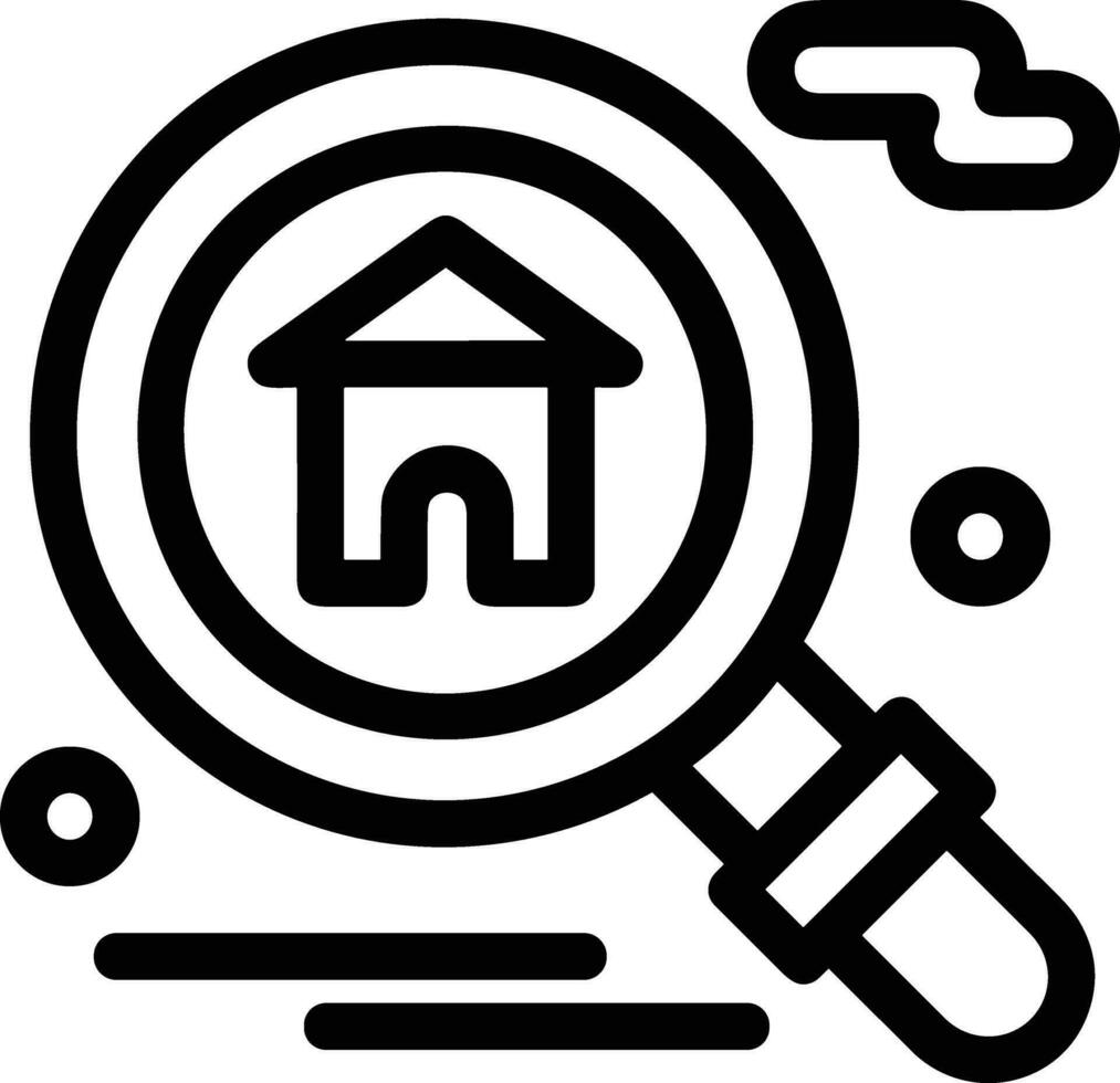 Zuhause Gliederung Symbol Symbol Vektor Bild. Illustration von das Haus echt Nachlass Grafik Eigentum Design Bild