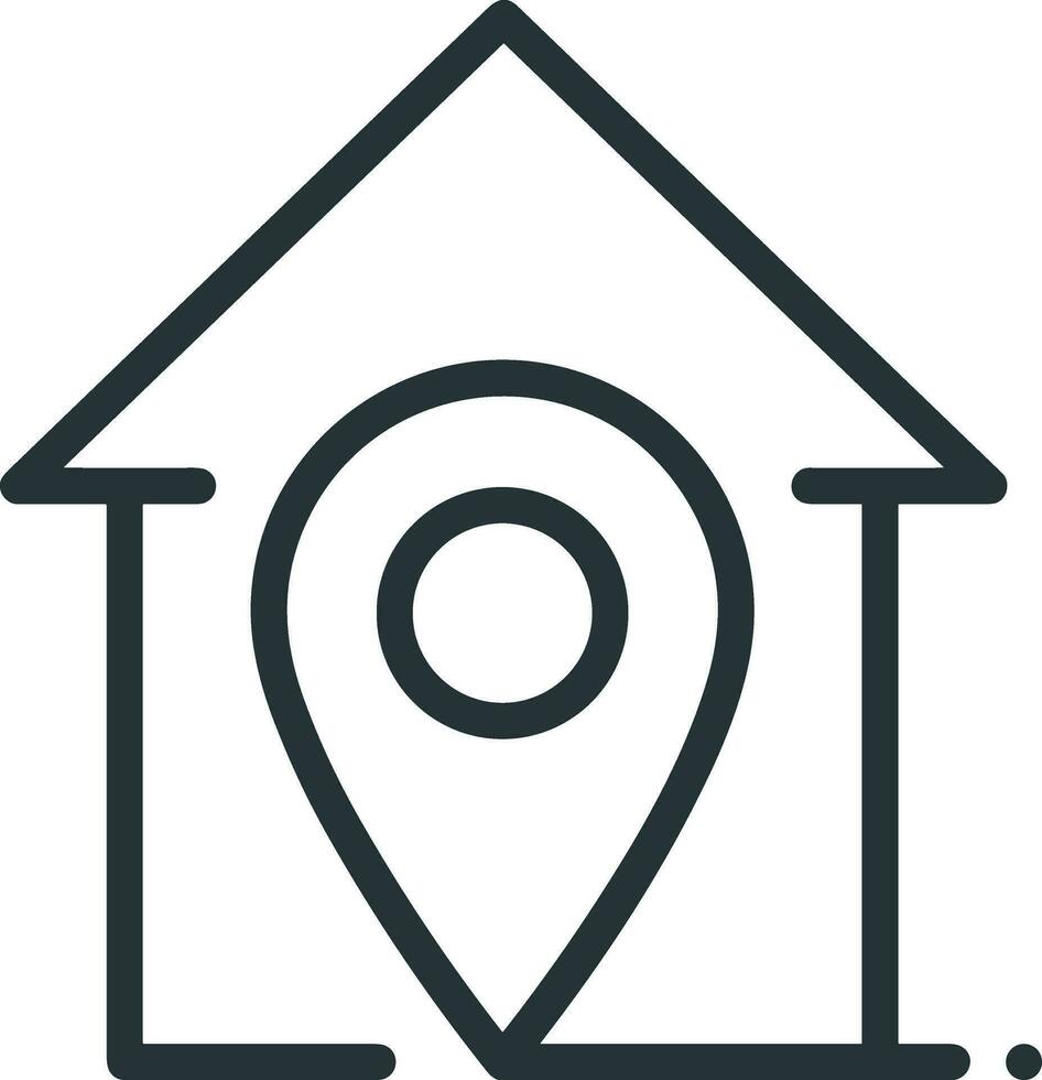 Zuhause Gliederung Symbol Symbol Vektor Bild. Illustration von das Haus echt Nachlass Grafik Eigentum Design Bild