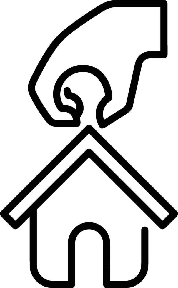 Zuhause Gliederung Symbol Symbol Vektor Bild. Illustration von das Haus echt Nachlass Grafik Eigentum Design Bild