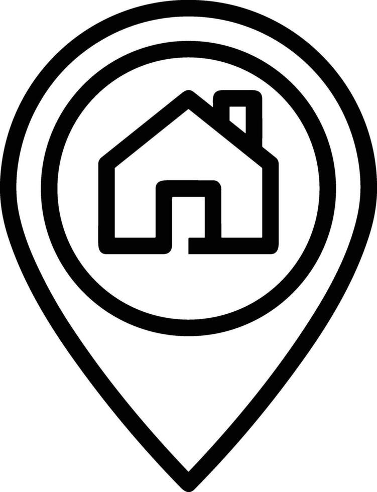 Zuhause Gliederung Symbol Symbol Vektor Bild. Illustration von das Haus echt Nachlass Grafik Eigentum Design Bild