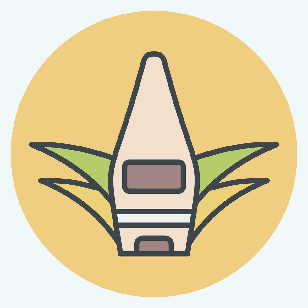 Symbol Aloe vera Gel. verbunden zu kosmetisch Symbol. Farbe Kamerad Stil. einfach Design editierbar. einfach Illustration vektor