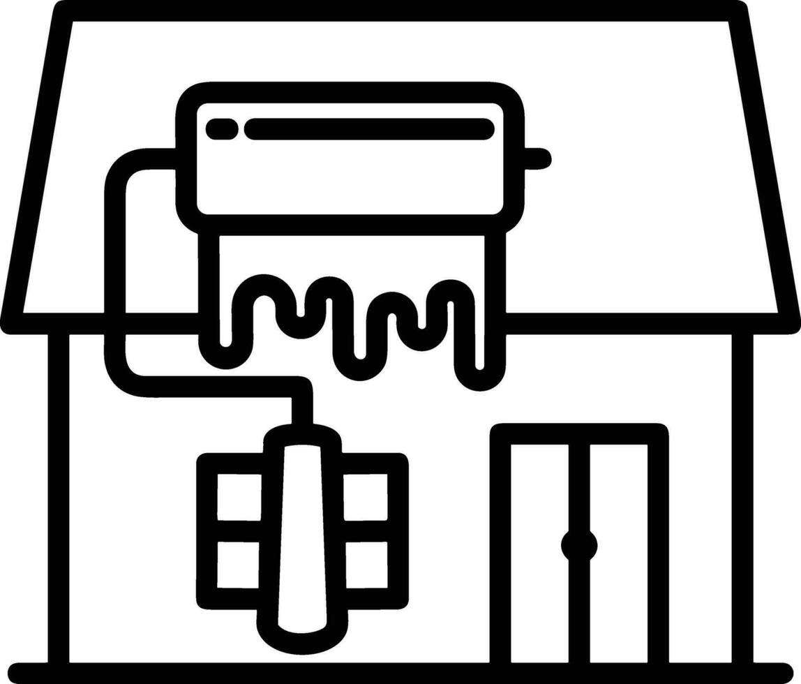 Zuhause Gliederung Symbol Symbol Vektor Bild. Illustration von das Haus echt Nachlass Grafik Eigentum Design Bild