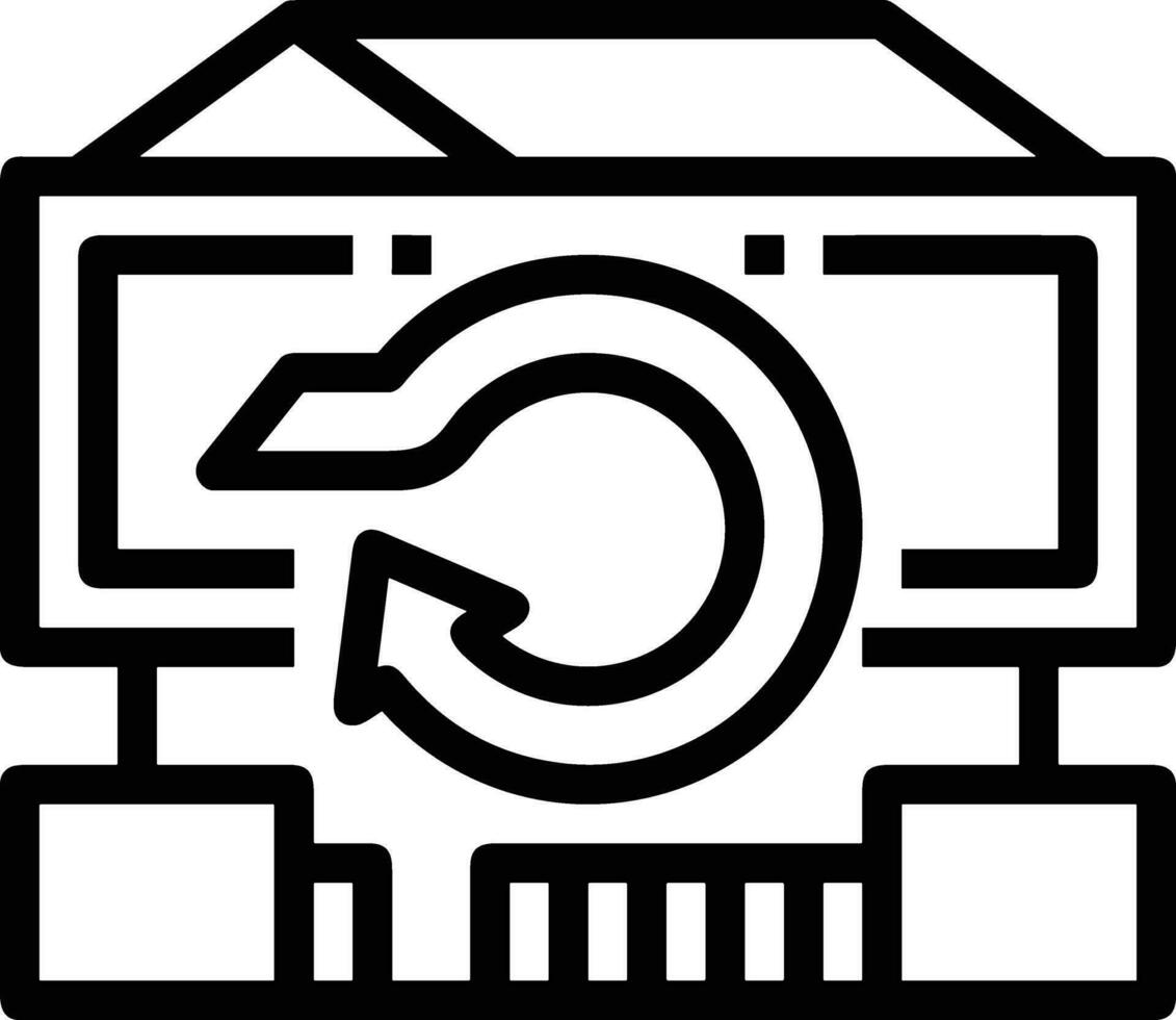 Zuhause Gliederung Symbol Symbol Vektor Bild. Illustration von das Haus echt Nachlass Grafik Eigentum Design Bild