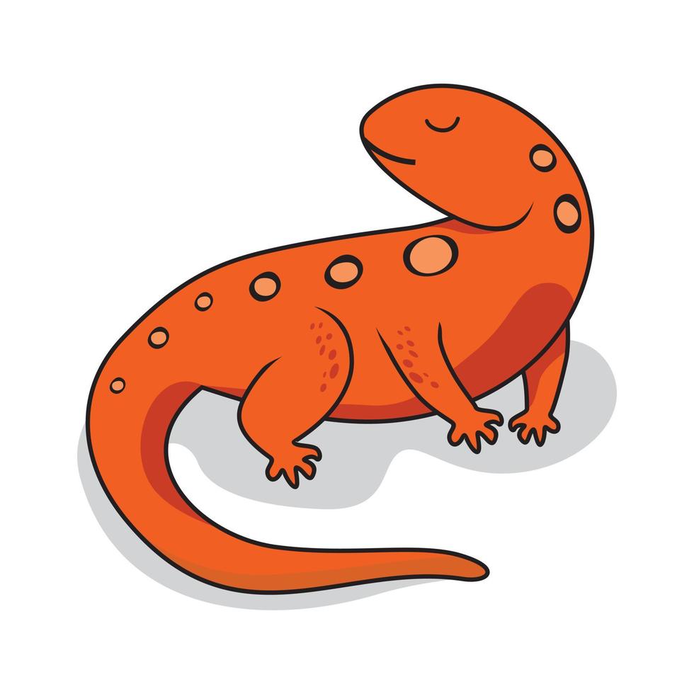 Molch Cartoon Salamander Tiere Illustration vektor