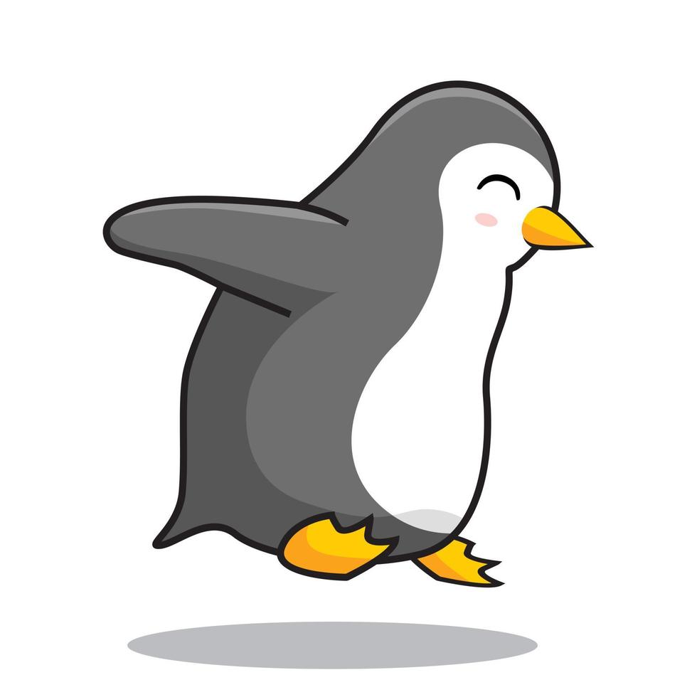 Pinguin springen Cartoon Tiere springen Illustration vektor