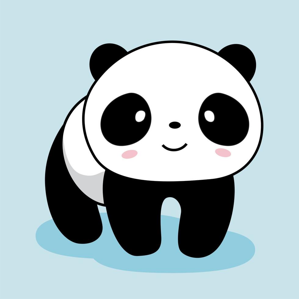 panda tecknade söta djur il ... vektor
