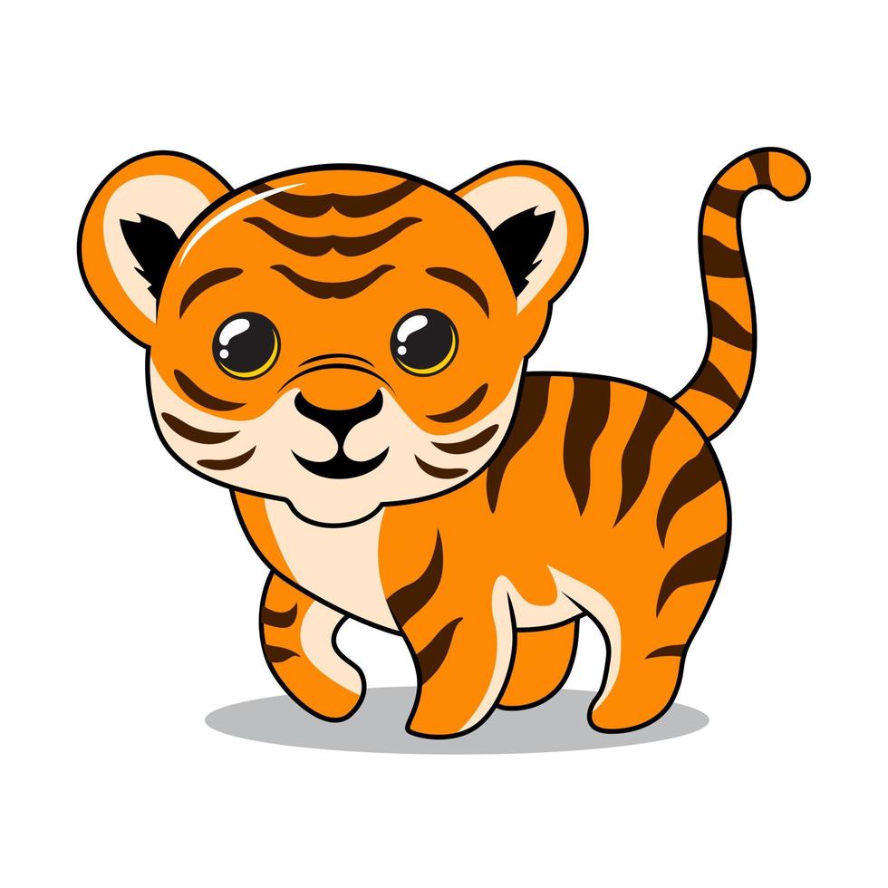 tiger tecknade illustrationer baby tiger vektor