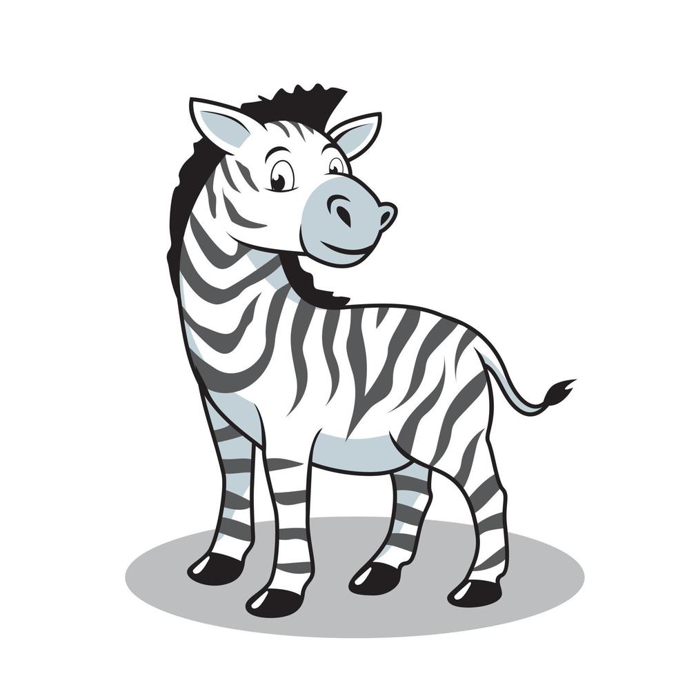 Zebra-Cartoon-Illustration vektor