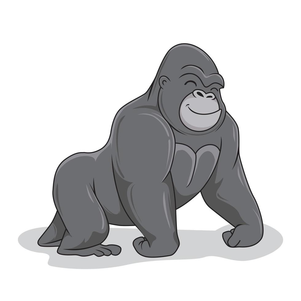 gorilla tecknade djur vektor