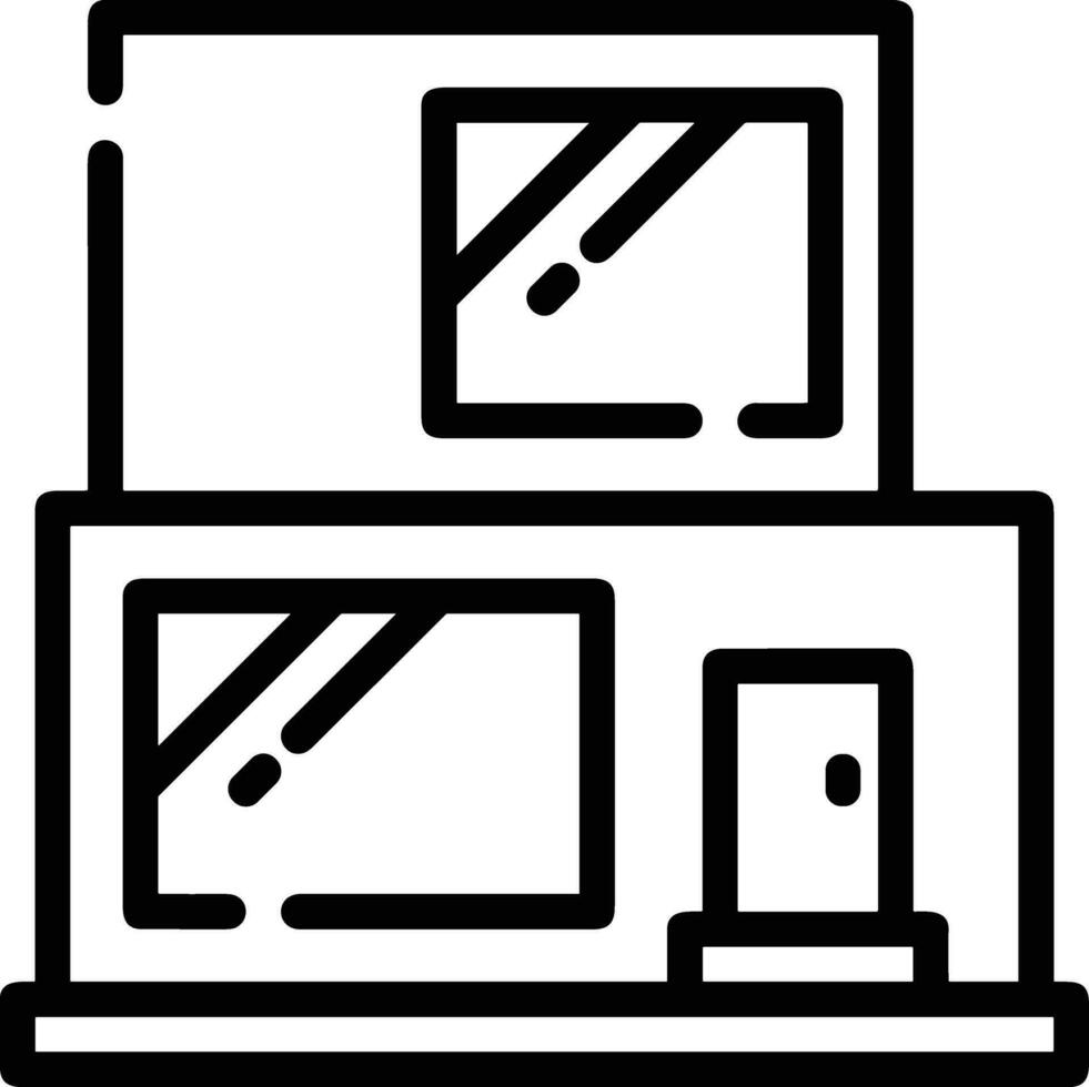 Zuhause Gliederung Symbol Symbol Vektor Bild. Illustration von das Haus echt Nachlass Grafik Eigentum Design Bild