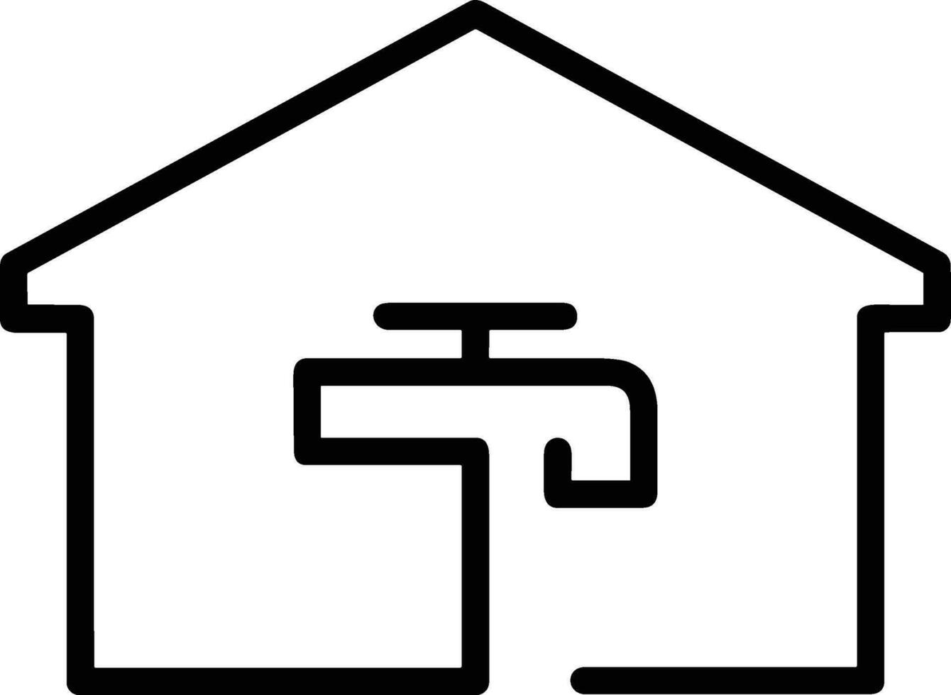 Zuhause Gliederung Symbol Symbol Vektor Bild. Illustration von das Haus echt Nachlass Grafik Eigentum Design Bild