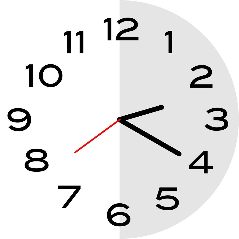20 minuter efter klockan två klockan för analog klocka vektor