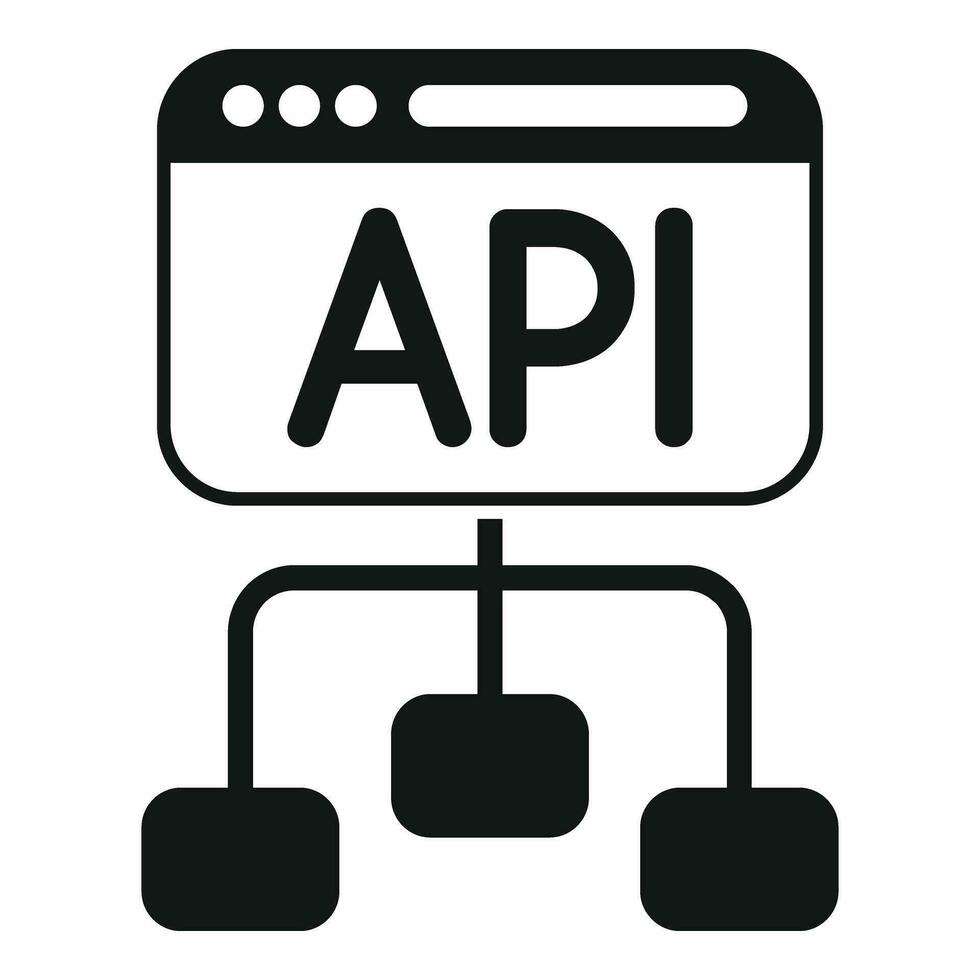 api planen Ausrüstung Hosting Symbol einfach Vektor. Code bauen Mannschaft vektor