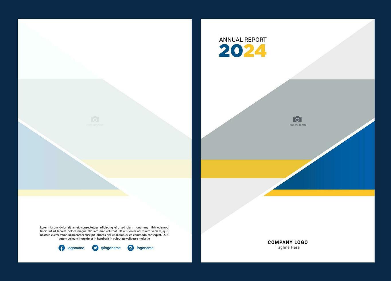 jährlich Bericht Startseite Design editierbar vektor