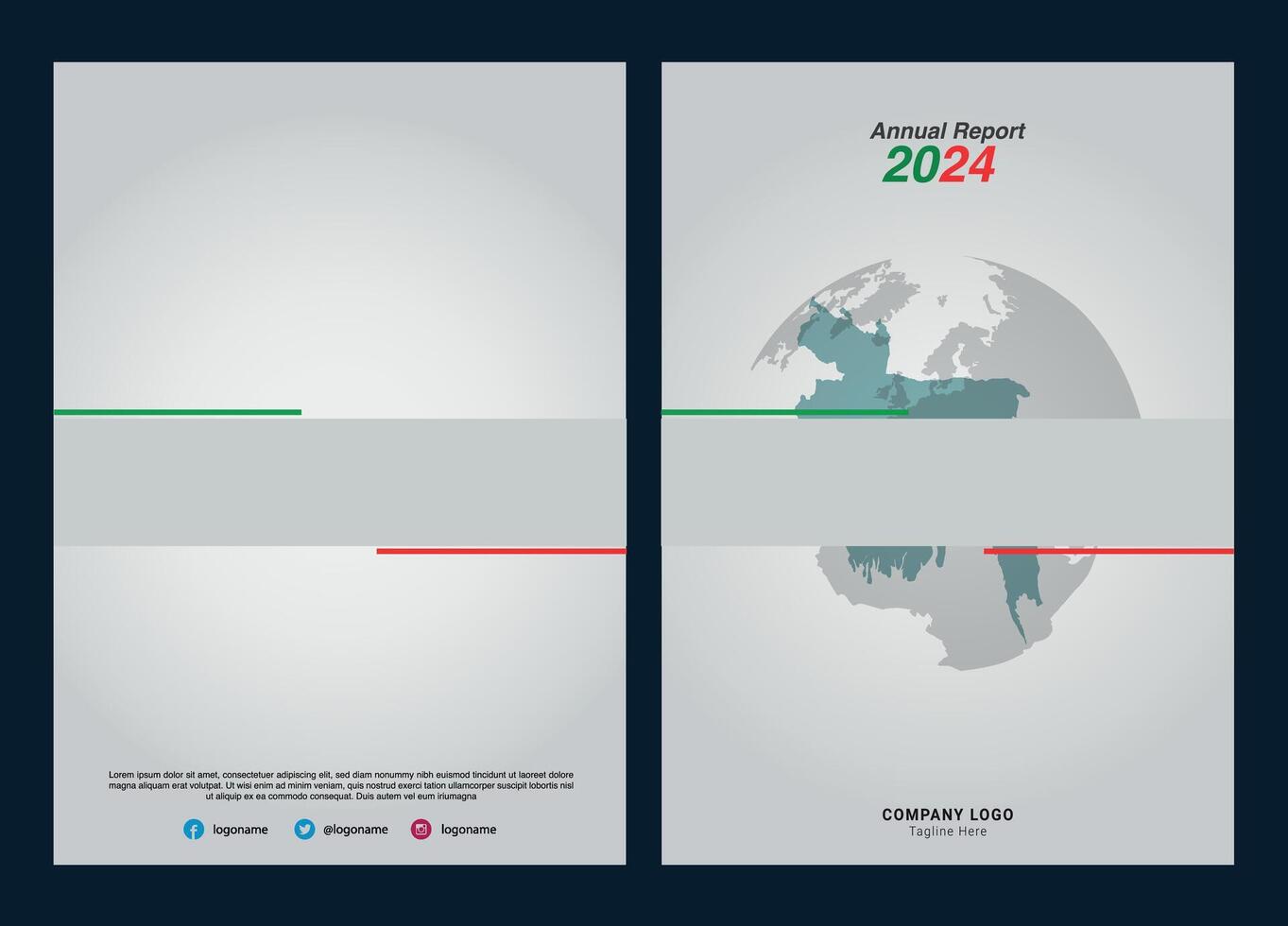 jährlich Bericht Startseite Design editierbar vektor