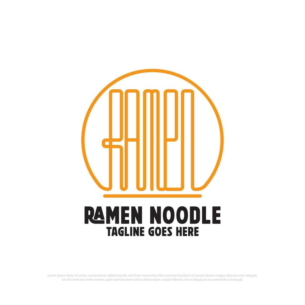Ramen Nudel Logo Design Vektor, Essen und Getränke Logo Symbol Vektor Illustration, Beste zum japanisch Restaurant Logo Idee