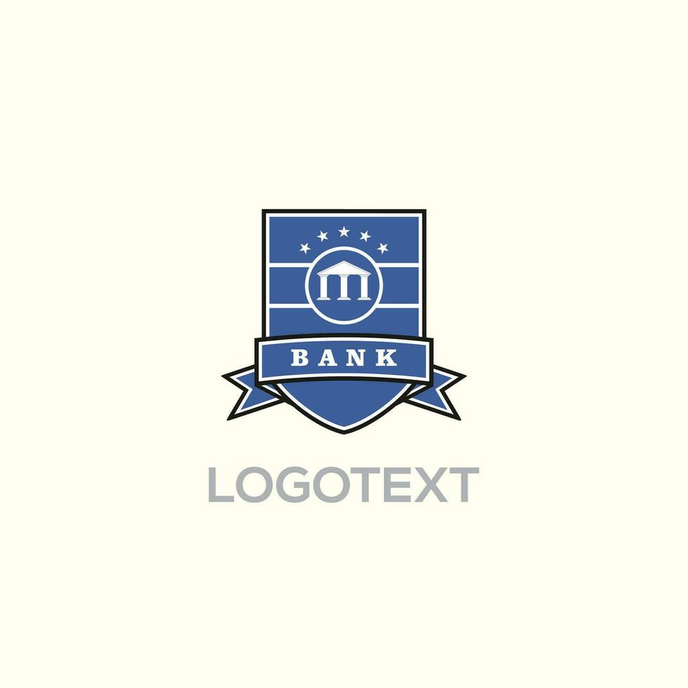 Bank Schild Logo Vektor Design