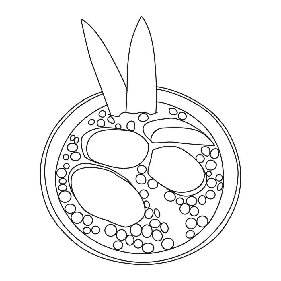 kolak pisang eller traditionell efterrätt från indonesiska översikt vektor illustration lämplig för klistermärke och grafisk design element