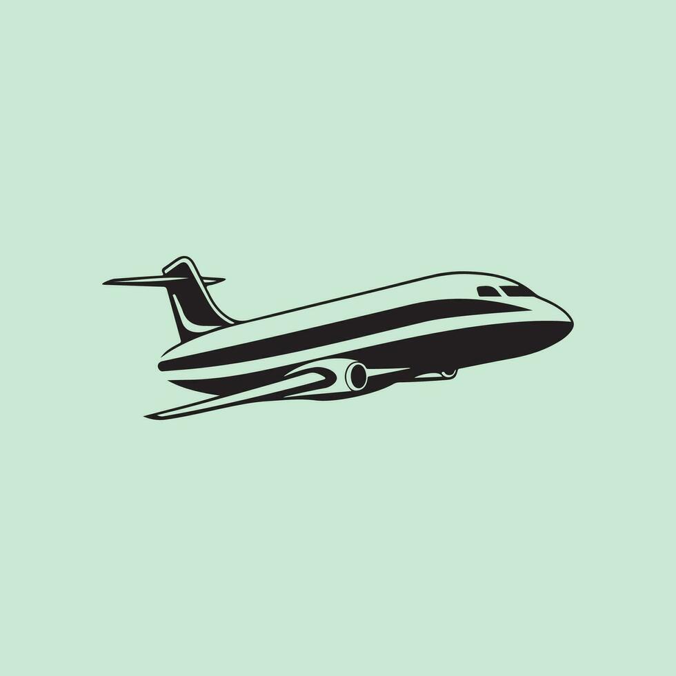 Luft Flugzeug Logo Vektor, Illustration von ein Flugzeug vektor