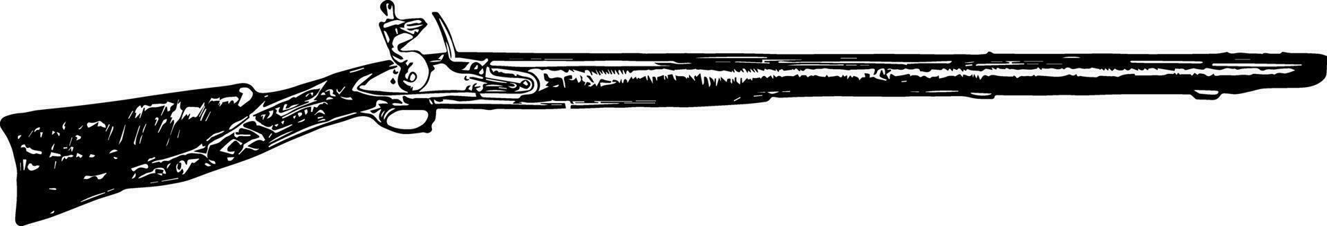 revolutionerande pistol, årgång illustration. vektor