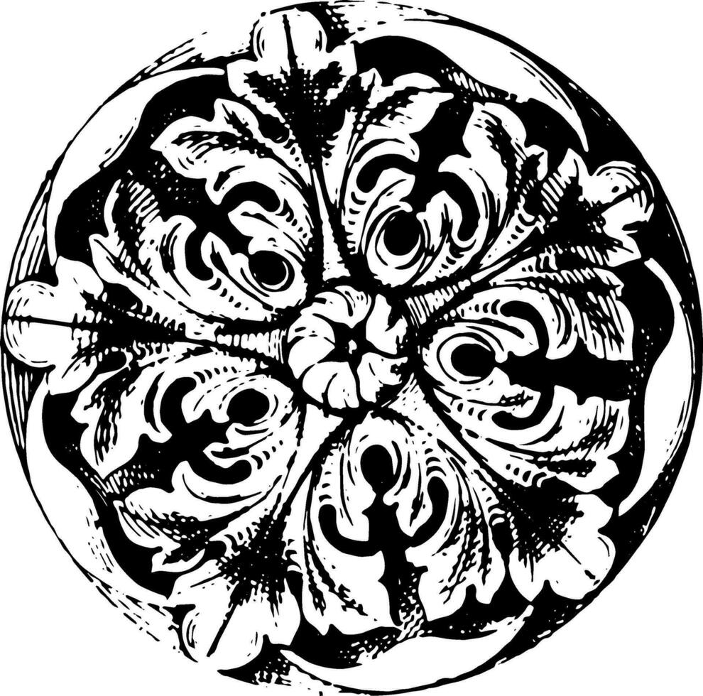 cinquefoil årgång illustration. vektor