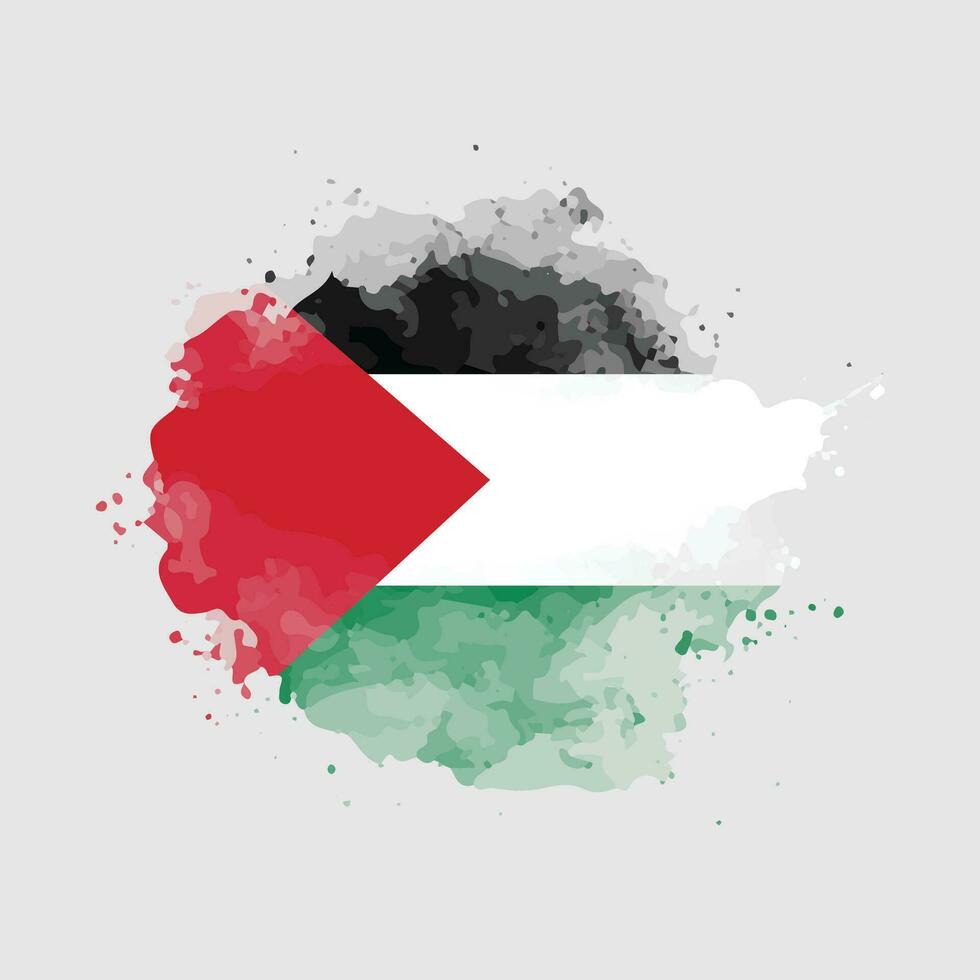 Palästina Flagge im Aquarell Spritzen, befreien Palästina leisten Unabhängigkeit, im Vektor eps Format.