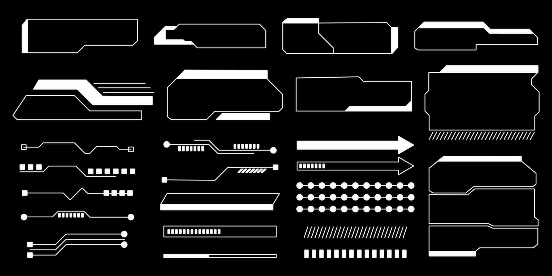 uppsättning av abstrakt cyberpunk former i retro 2000 stil. enkel element för webb, design, flygblad, affischer, social nätverk. vektor illustration.