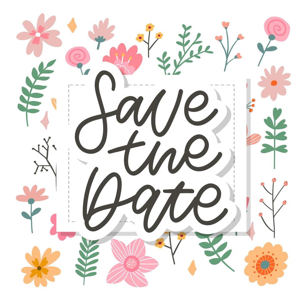 schöne Frühlingskonzeptkarte. tolle Blumen und Vögel in Aquarelltechnik. helle romantische Karte mit Sommerblumen im Vektor. charmanter Save-the-Date-Hintergrund vektor