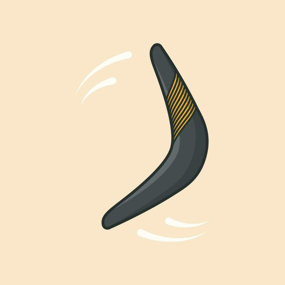 bumerang trä- tecknad serie stil vektor illustration