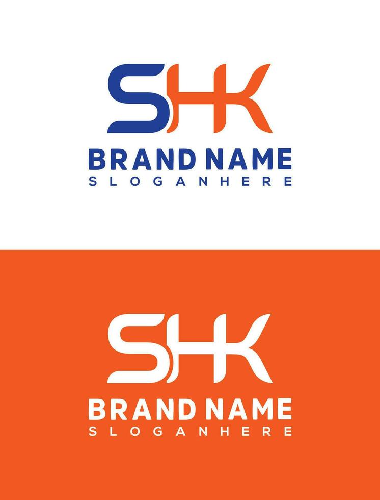 shk Initiale Brief Logo mit kreativ modern Geschäft Typografie Vektor Vorlage.