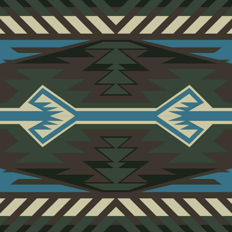 aztekisch, navajo geometrisch nahtlos Muster. einheimisch amerikanisch Südwesten drucken. ethnisch Design Hintergrund, Stoff, Abdeckung, Textil, Teppich, Decke. vektor