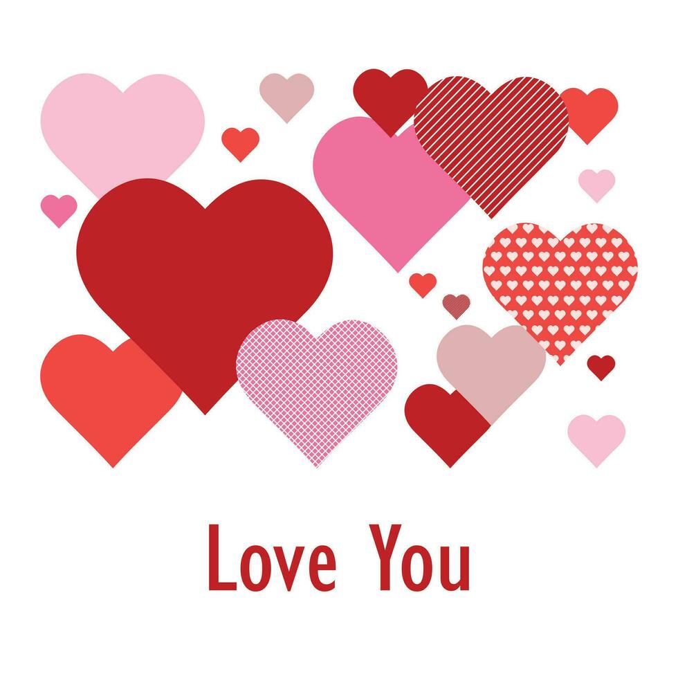 Herzliche Glückwünsche Banner zum Valentinstag Tag. ich Liebe Du, Postkarte. Design zum Karten und Hochzeit Einladungen. vektor