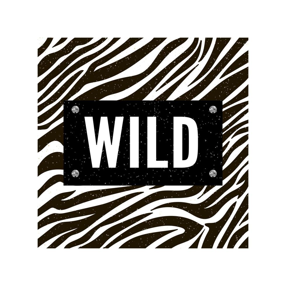 Trend wildes Zebraelement mit Tigerzeichen. Glaube an die Liebe und liebe dich selbst im Vintage-Leopard-Stil, Jaguar-Mode-Slogan für T-Shirt für Mädchen. Vektor-Illustration. vektor