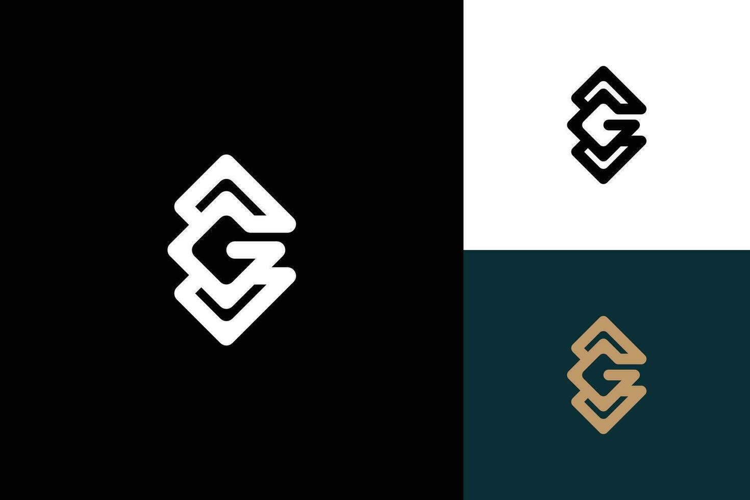 brev g monogram vektor logotyp design